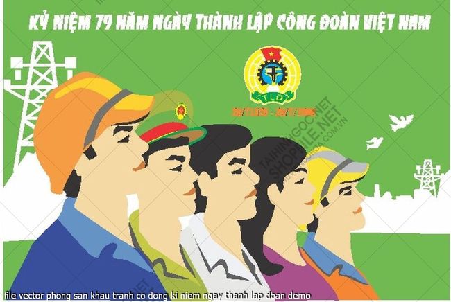 file vector phong san khau tranh co dong ki niem ngay thanh lap doan